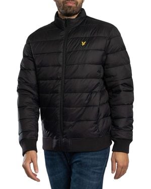 Lyle & Scott Funnel Neck Wadded Jacket - Black
