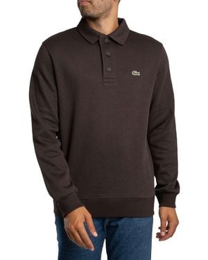 Lacoste Ribbed Cotton Polo Shirt - Gray