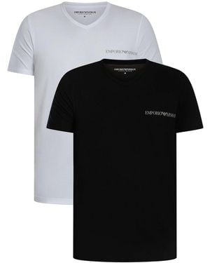 Emporio Armani 2 Pack Lounge V-neck T-shirt - Black