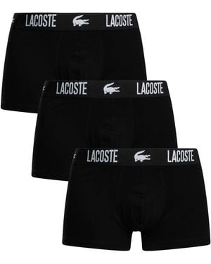 Lacoste 3 Pack Trunks - Black