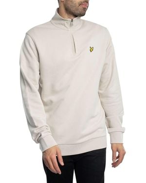 Lyle & Scott Loopback Quarter Zip Sweatshirt - White