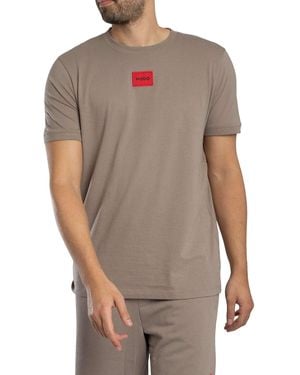 HUGO Diragolino212 Box Logo T-shirt - Grey