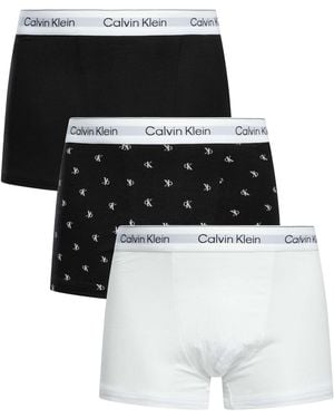 Calvin Klein 3 Pack Relaxed Fit Trunks - Black