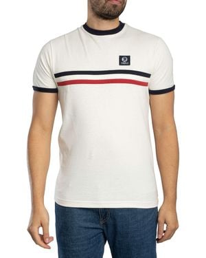 Trojan Stripe Front T-shirt - White