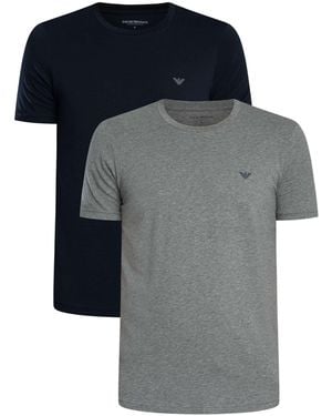 Emporio Armani 2 Pack Lounge Crew T-shirt - Grey