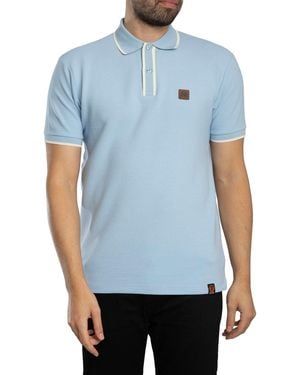 Trojan Ottoman Stripe Trim Polo - Blue