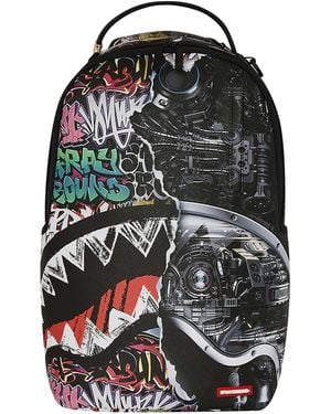 Sprayground 20l Split Cybershark Backpack - Black