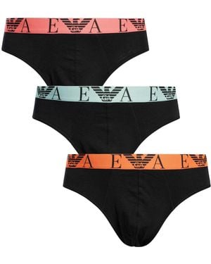 Emporio Armani 3 Pack Briefs - Black