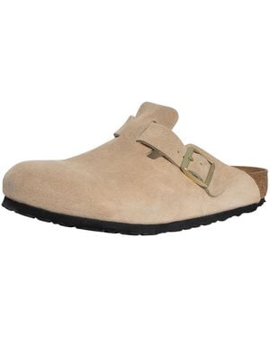 Birkenstock Boston Suede Sandals - White