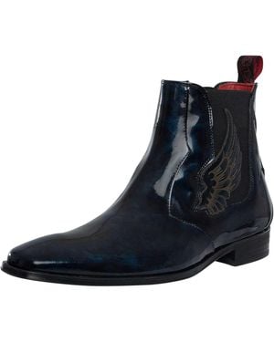 Jeffery West Wings Leather Chelsea Boots - Blue