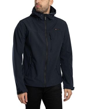 Superdry Hooded Soft Shell Trekker Jacket - Blue