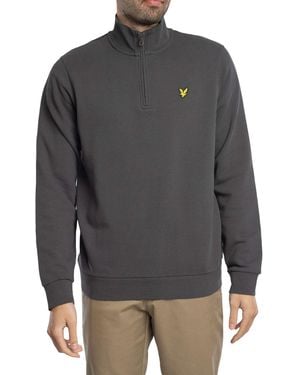 Lyle & Scott Loopback Quarter Zip Sweatshirt - Grey