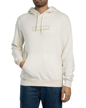Napapijri Box Logo Pullover Hoodie - White