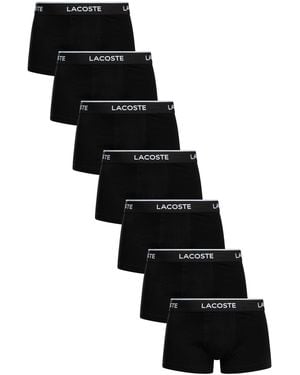 Lacoste 7 Pack Trunks - Black