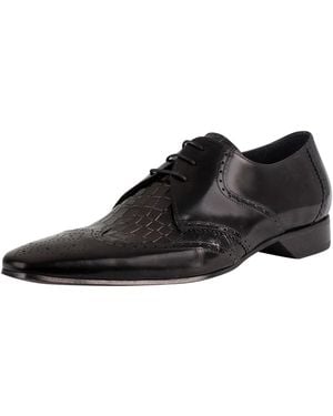 Jeffery West Leather Derby Shoes - Black
