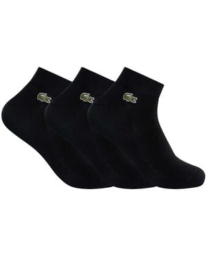 Lacoste 3 Pack Low Socks - Black