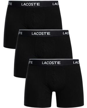 Lacoste 3 Pack Boxer Briefs - Black