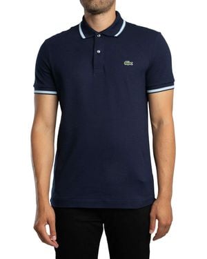 Lacoste Regular Fit Trim Accent Polo Shirt - Blue