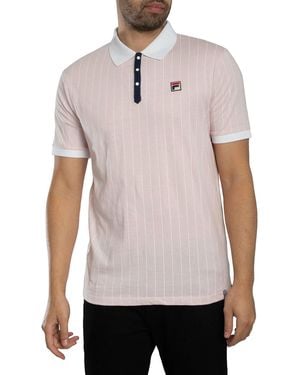 Fila Classic Vintage Striped Polo Shirt - White