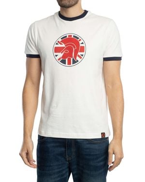 Trojan Flag Logo T-shirt - White