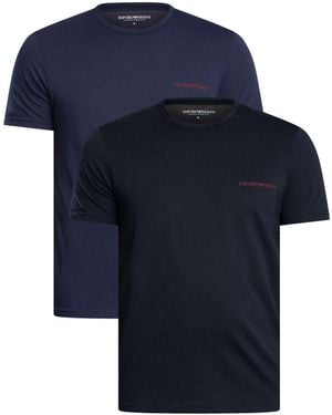 Emporio Armani 2 Pack Lounge Crew Neck T-shirt - Blue