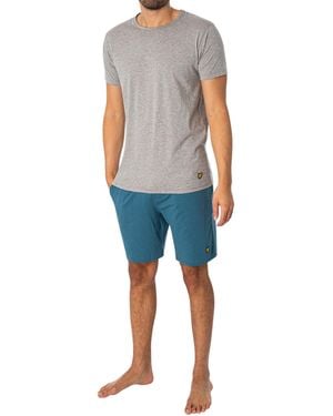 Lyle & Scott Charlie Pajama Shorts Set - Blue