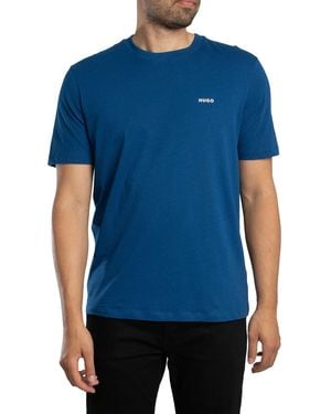 HUGO Dero222 Logo T-shirt - Blue