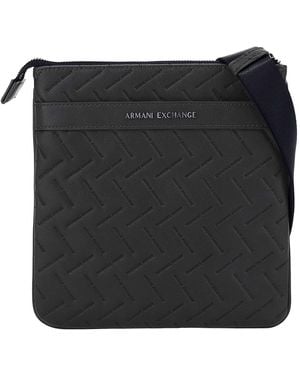 ARMANI EXCHANGE Embedded Brand Messenger Bag - Black