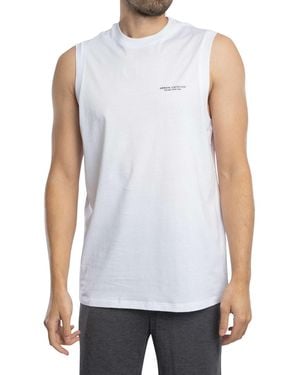 ARMANI EXCHANGE Relaxed Chest Logo Vest - White