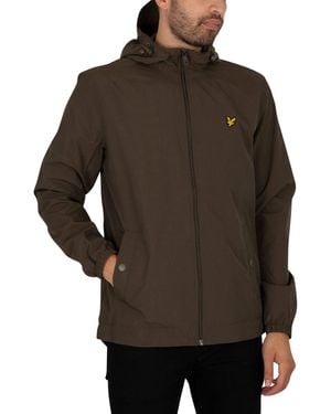 Lyle & Scott Zip Through Hooded Jacket - Brown