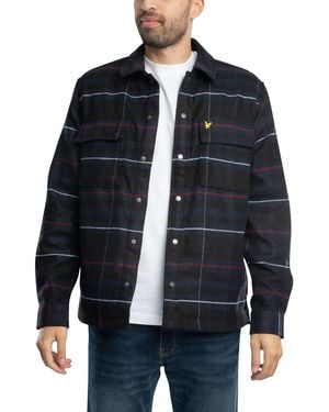 Lyle & Scott Brushed Tartan Overshirt - Blue