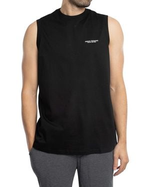 ARMANI EXCHANGE Relaxed Chest Logo Vest - Black