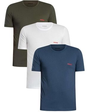 HUGO 3 Pack Lounge T-shirts - Blue
