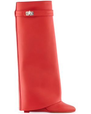 Givenchy Shark Lock High Boot - Red