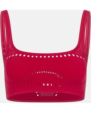 Stella McCartney Stellawear Crop Bra - Red