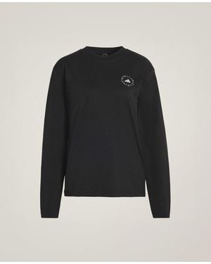Stella McCartney Logo Long Sleeve Classic T-Shirt - Black