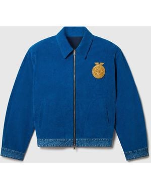Stella McCartney Corduroy Panel Denim Jacket - Blue