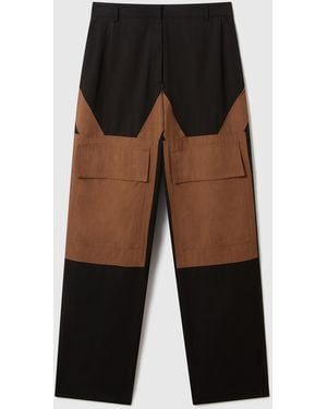 Stella McCartney Washed Cotton Cargo Trousers - Black