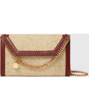 Stella McCartney Falabella Raffia Wallet Crossbody Bag - Multicolour