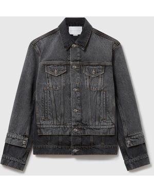 Stella McCartney Tonal Panelled Denim Jacket - Grey