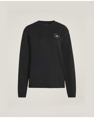 Stella McCartney Logo Long Sleeve Classic T-Shirt - Black