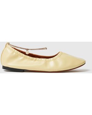 Stella McCartney Chain-detail Ballerina Flats - Natural