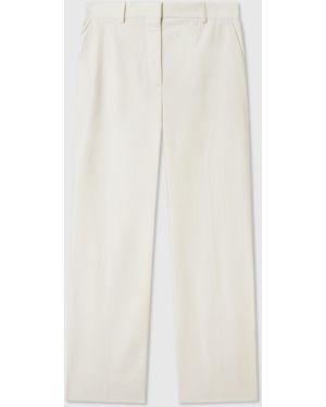 Stella McCartney Washed Cotton Straight Trousers - White