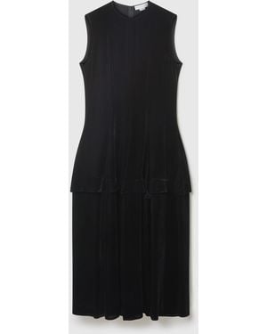 Stella McCartney Velvet Midi Dress - Black