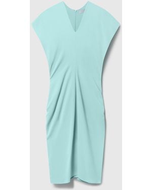 Stella McCartney V-Neck Midi Dress - Blue