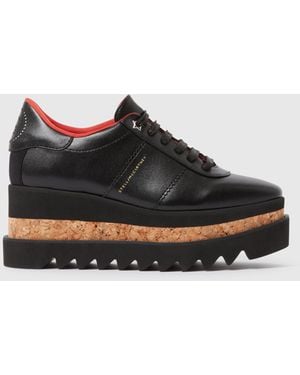 Stella McCartney Sneak-Elyse Platform Lace-Up Trainers - Black