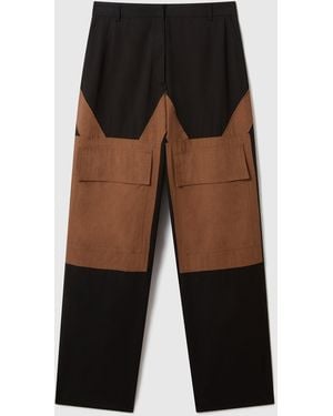 Stella McCartney Washed Cotton Cargo Trousers - Black