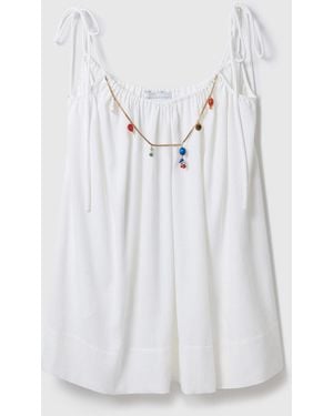Stella McCartney Bead-Embellished Mini Dress - White