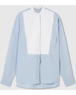Stella McCartney Tuxedo Bib Poplin Shirt - Blue
