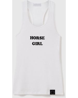 Stella McCartney Horse Girl Cotton Tank Top - White
